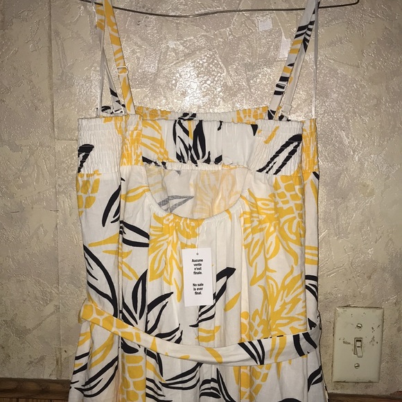 Black,yellow & white Cleo pineapple sundress - Picture 4 of 7